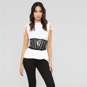 Fashion Nova White Corset Top